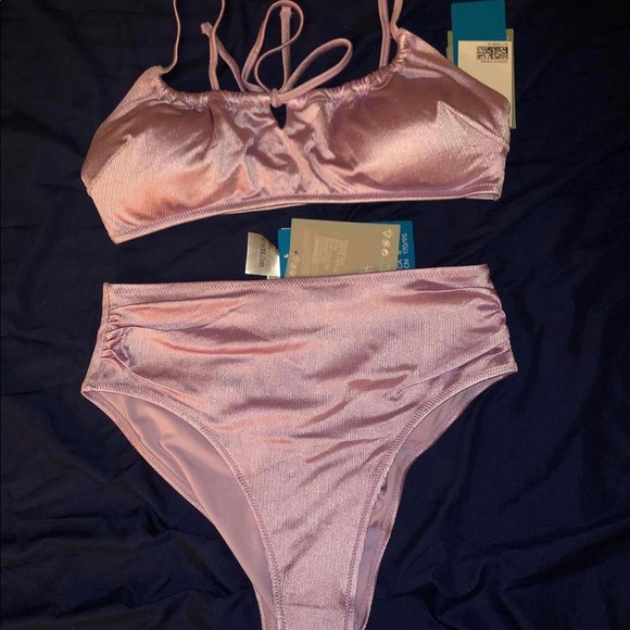 H&M purple holographic high waisted bikini - Picture 1 of 4
